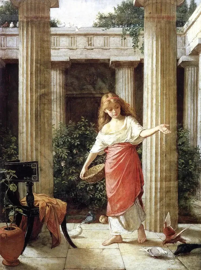 En el peristilo - John William Waterhouse