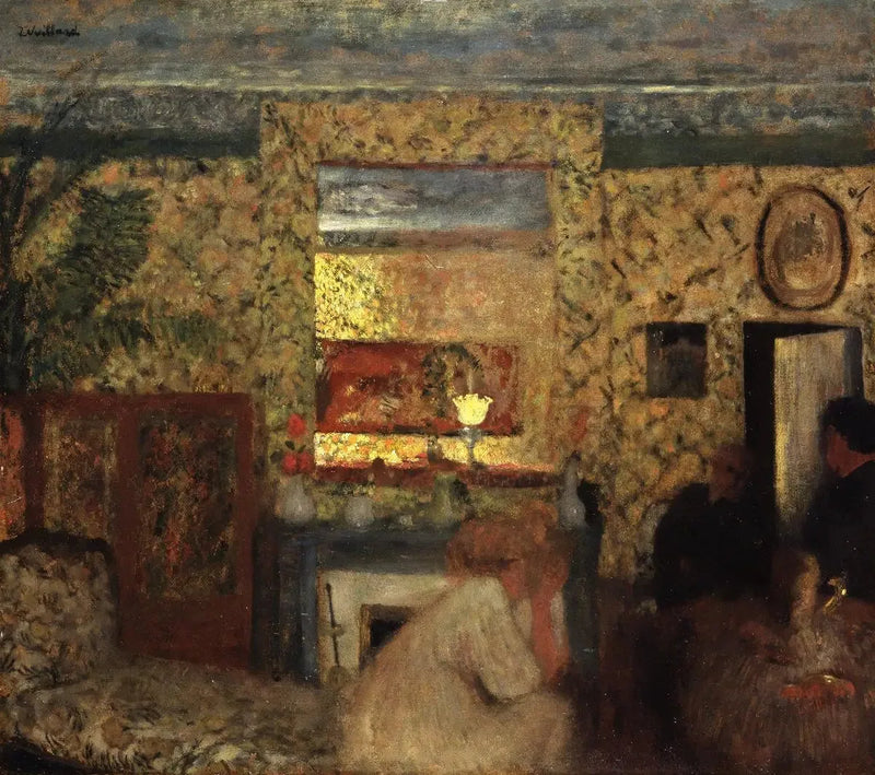 En el salón de los Natanson en Villeneuve-sur-Yonne - Édouard Vuillard
