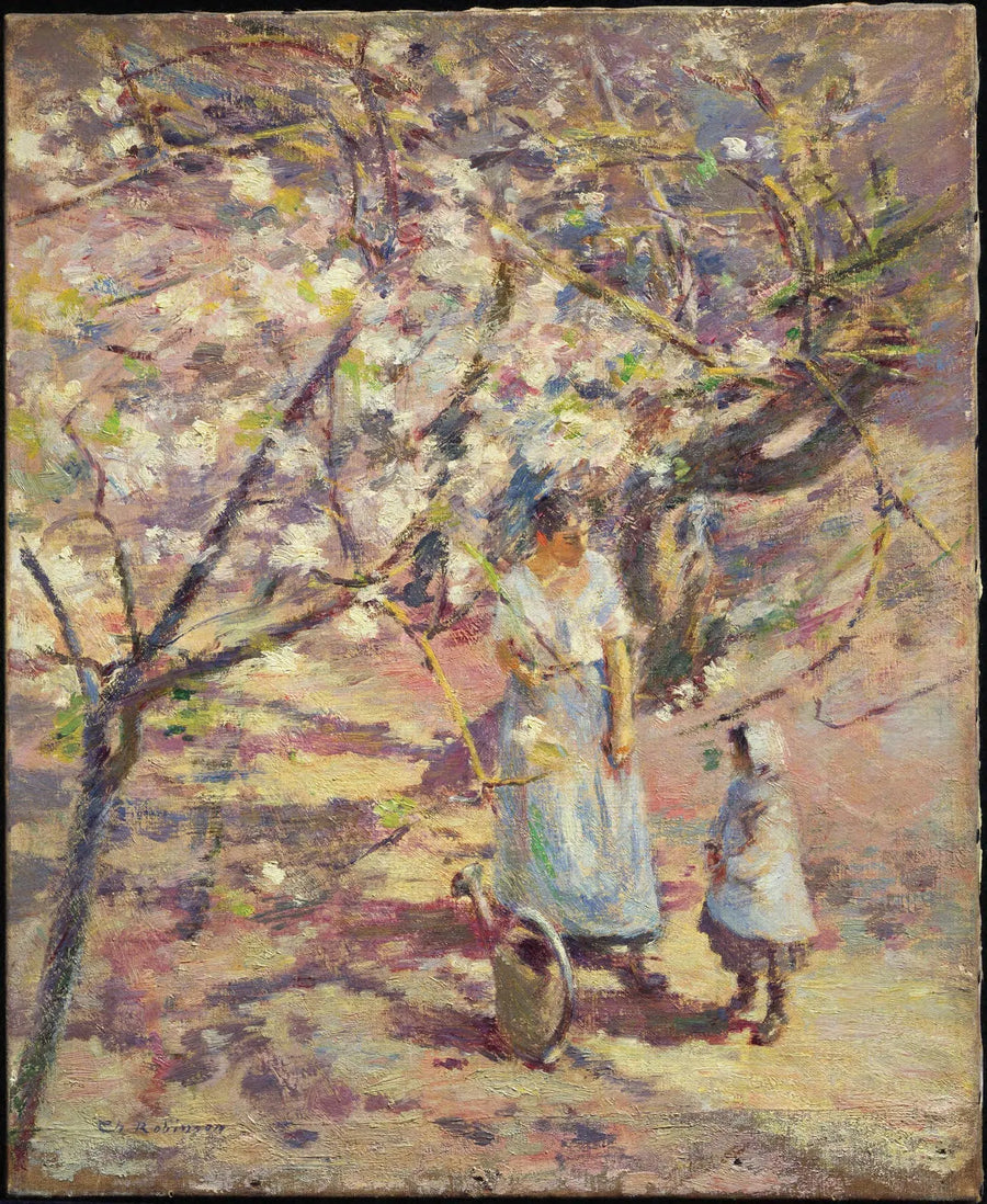 En el huerto - Theodore Robinson