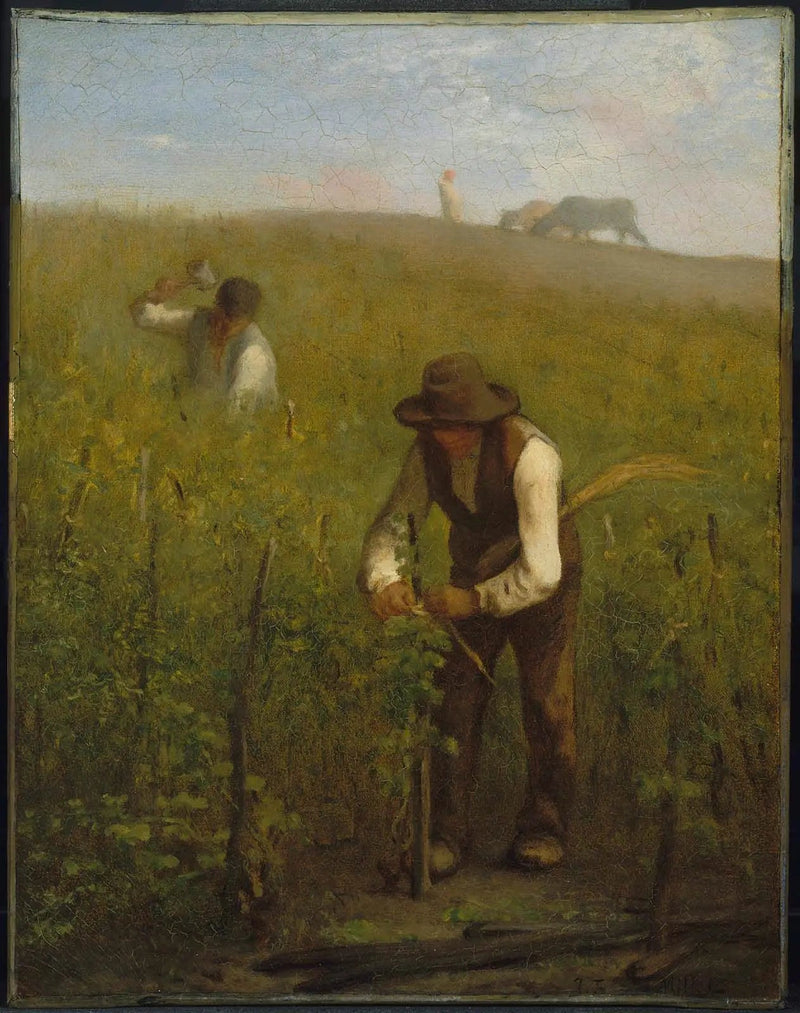 En la viña - Jean-François Millet