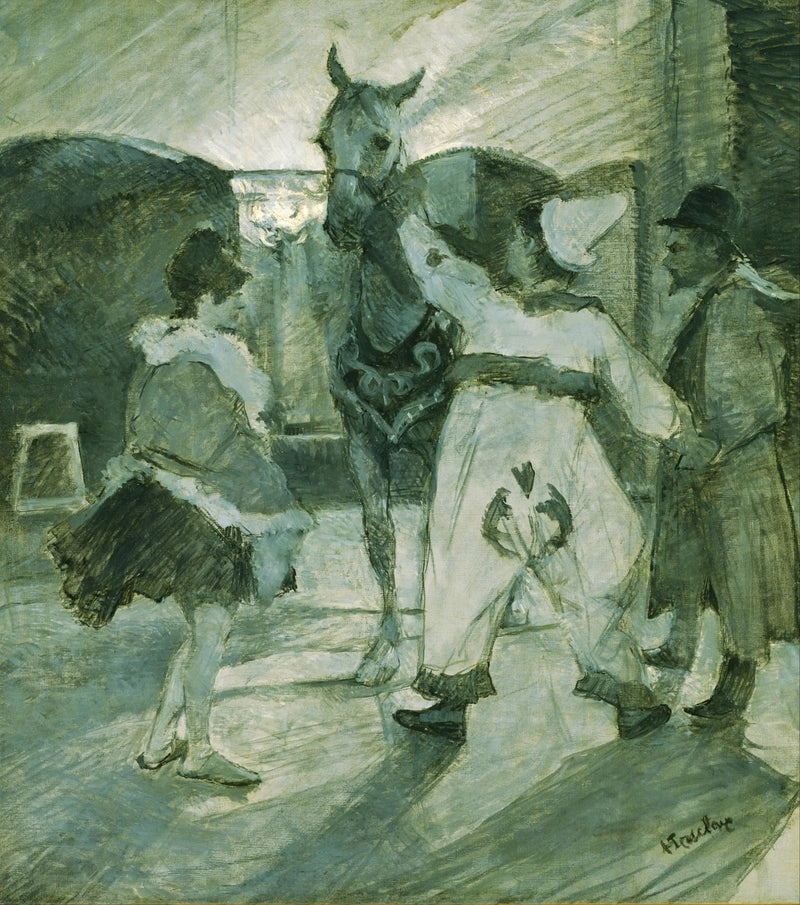 Detrás del telón del circo - Henri de Toulouse-Lautrec