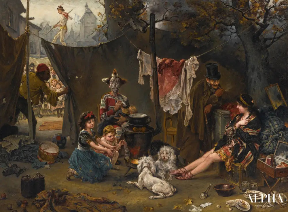 Dans les coulisses - Ludwig Knaus - Reproductions de tableaux et peintures haut de gamme