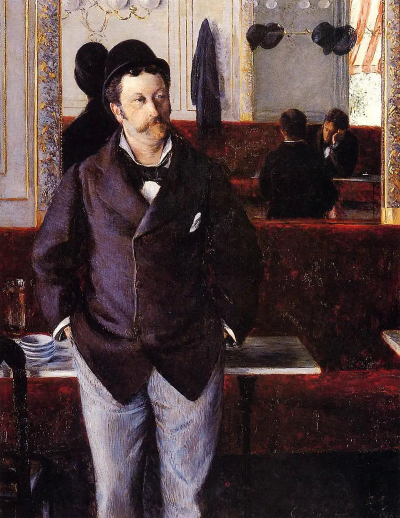 En un café - Gustave Caillebotte