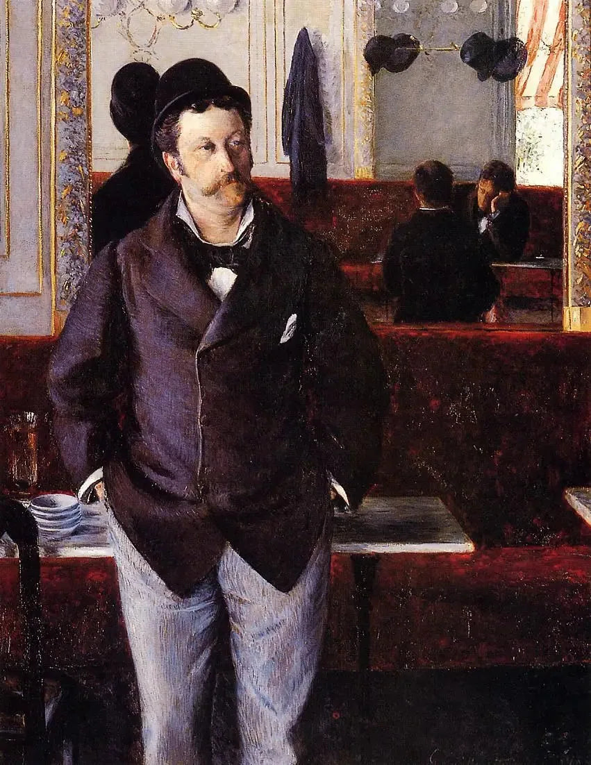 En un café - Gustave Caillebotte