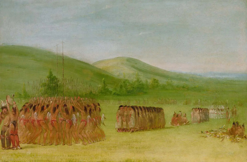 Danza de la pelota, Choctaw - George Catlin
