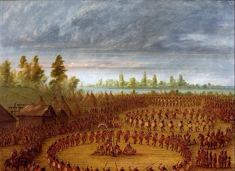 Danza de guerra de los Apaches - George Catlin