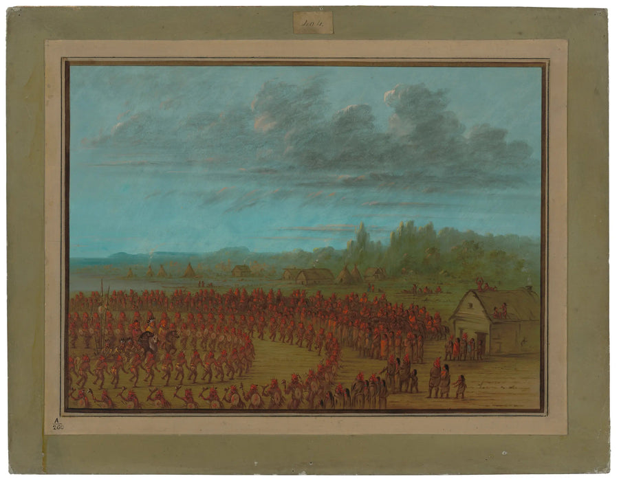 Danza de guerra de los Saukies - George Catlin