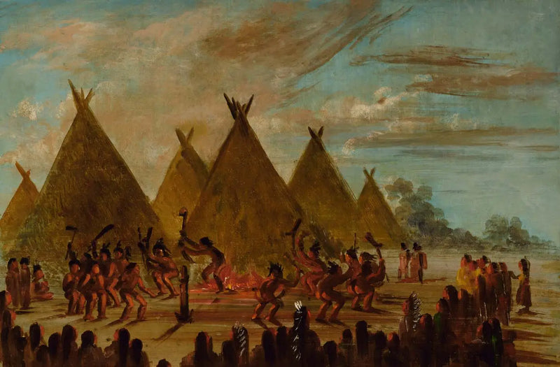 Danza de guerra, Sioux - George Catlin