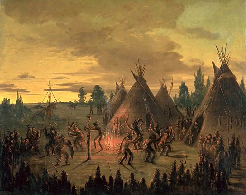 Danza de guerra, Sioux - George Catlin