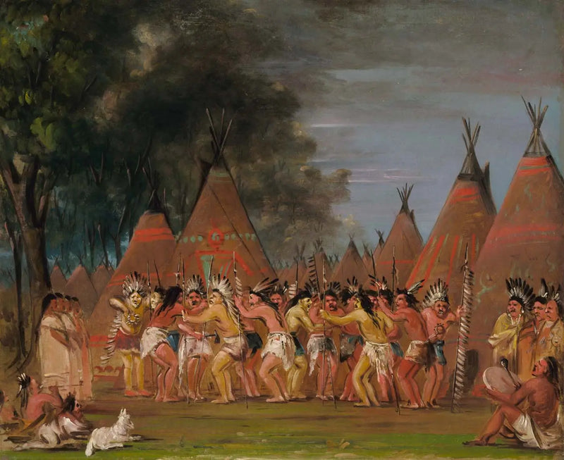 Danza de los jefes, desembocadura del río Teton - George Catlin