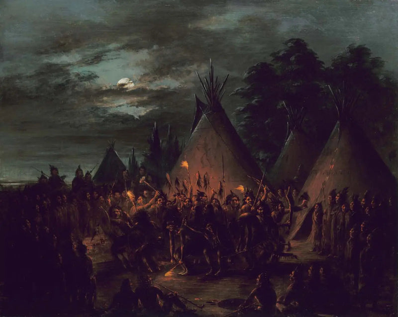 Danza del cuero cabelludo, Sioux - George Catlin