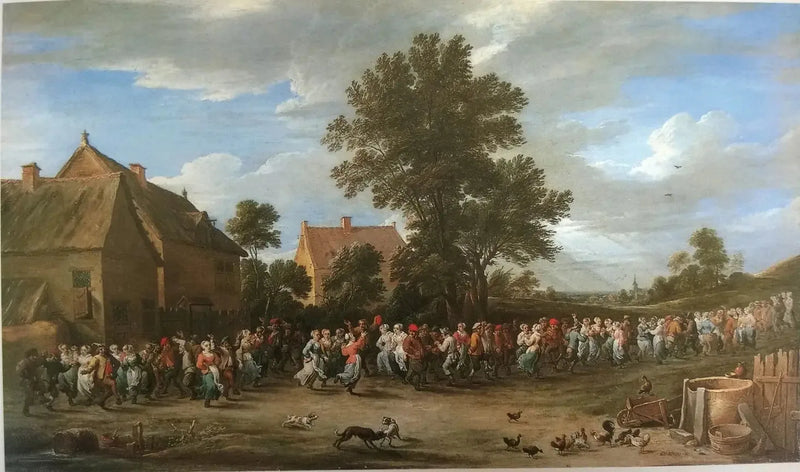 Danza del pueblo con una multitud - David Teniers el Joven