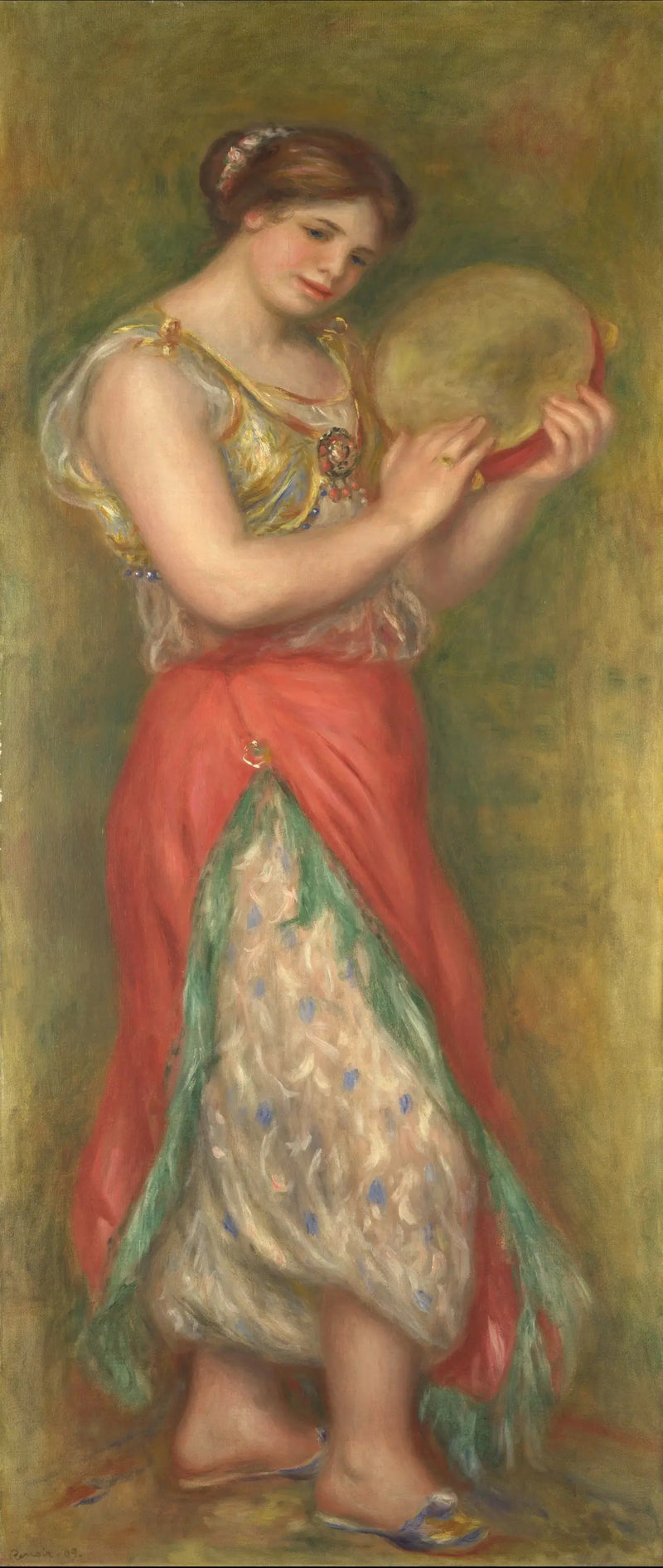 Bailarina con pandereta - Pierre-Auguste Renoir