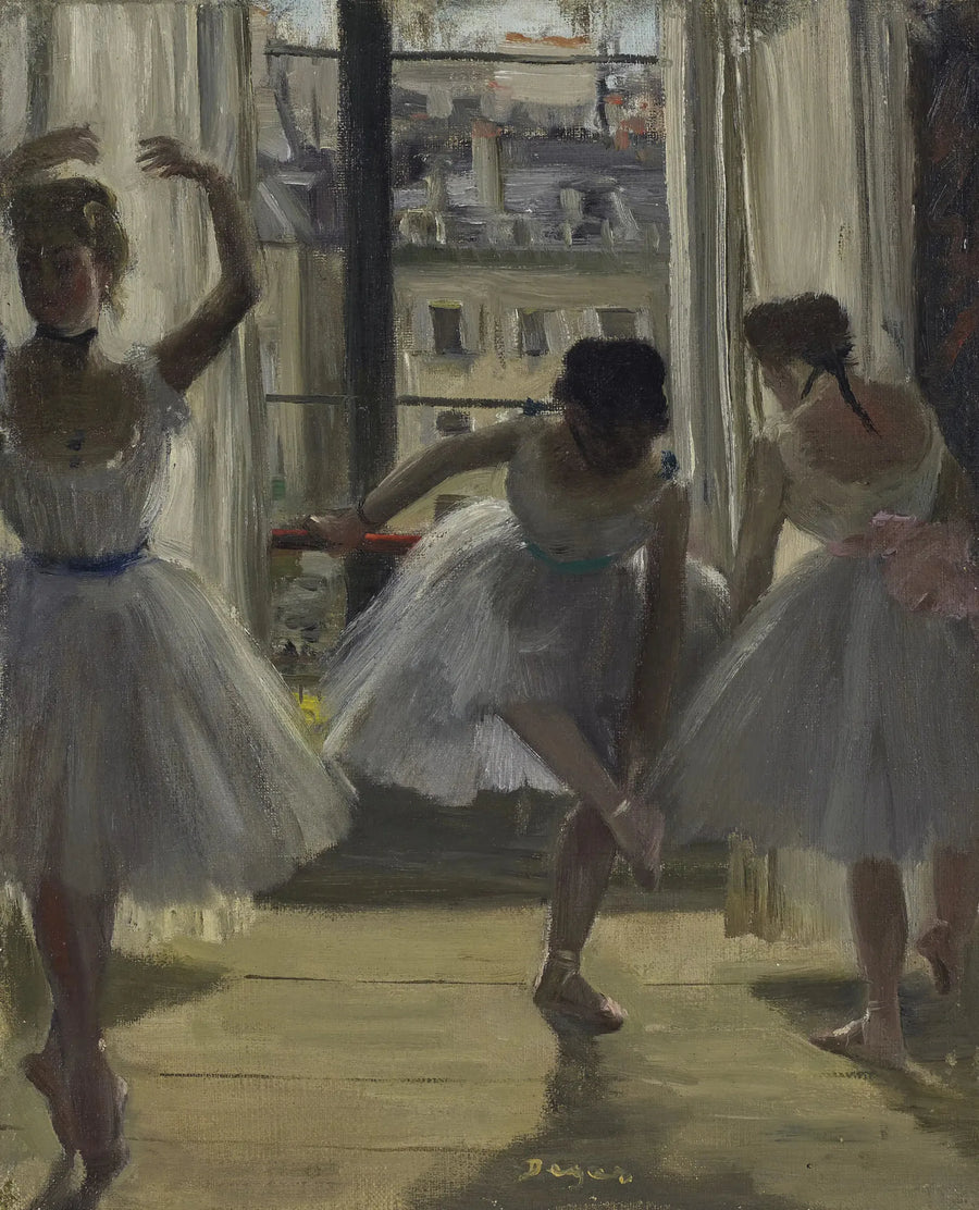 Bailarinas en una sala de ejercicio (Tres bailarinas) - Edgar Degas