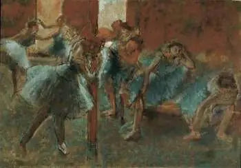 Danseuses en répétition - Edgar Degas image 1 copie peinte à la main à l’huile