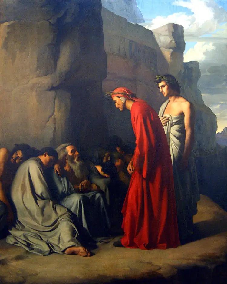 Dante en el infierno - Hippolyte Flandrin