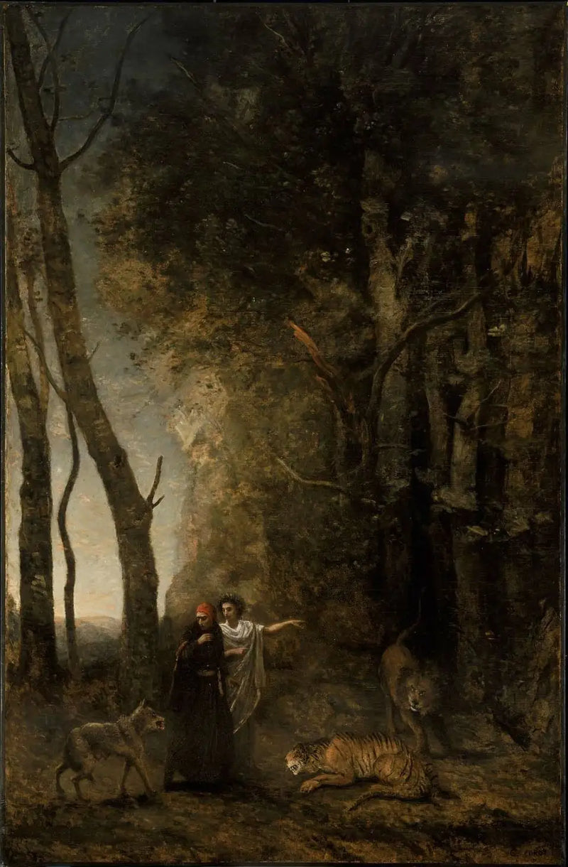 Dante y Virgilio - Jean-Baptiste Camille Corot