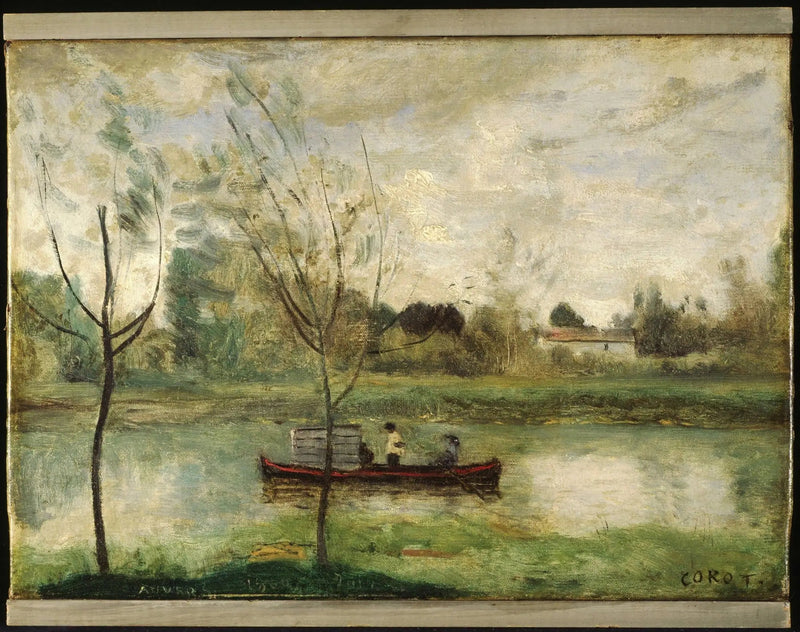 Daubigny trabaja en su « Botín » cerca de Auvers-sur-Oise - Jean-Baptiste Camille Corot