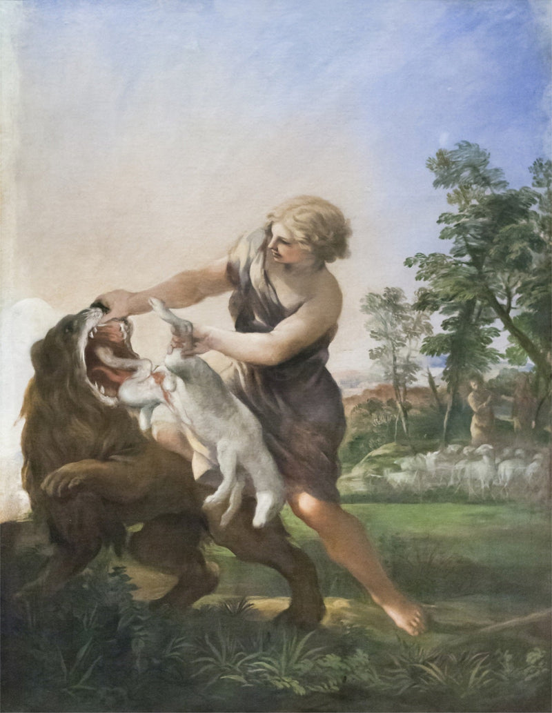 David mata al león - Pietro da Cortona