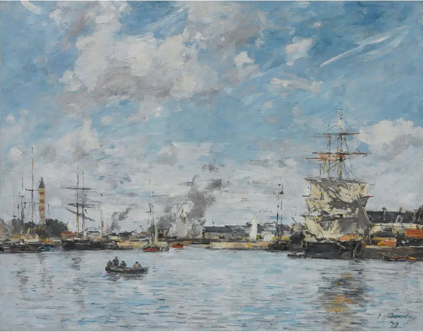 Deanville. Le Bassin - Eugène Boudin image 1 tableau peint à l’huile sur toile