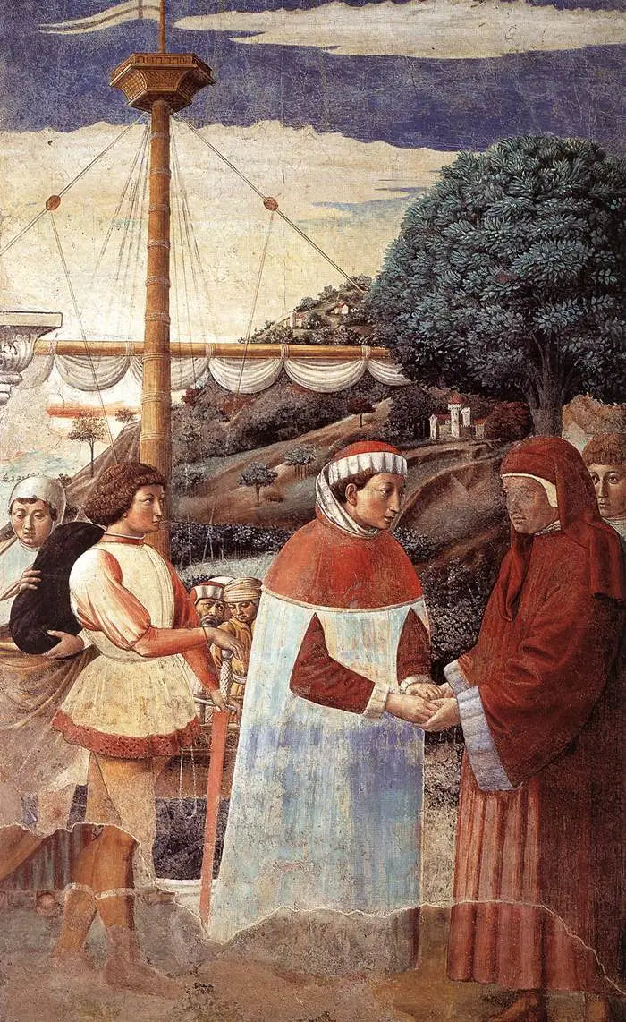 Desembarco en Ostia (escena 5, muro este) - Benozzo Gozzoli
