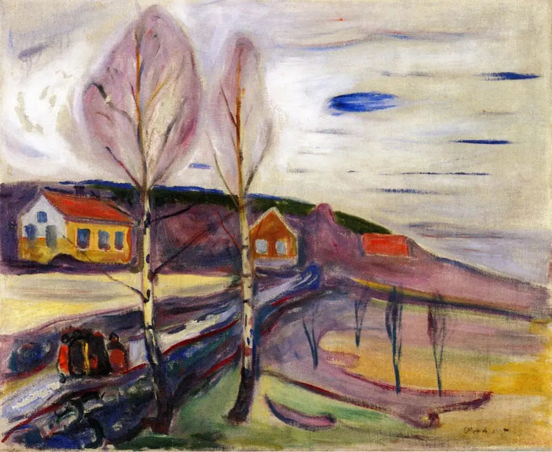 Inicio de la primavera en Åsgårdstrand - Edvard Munch