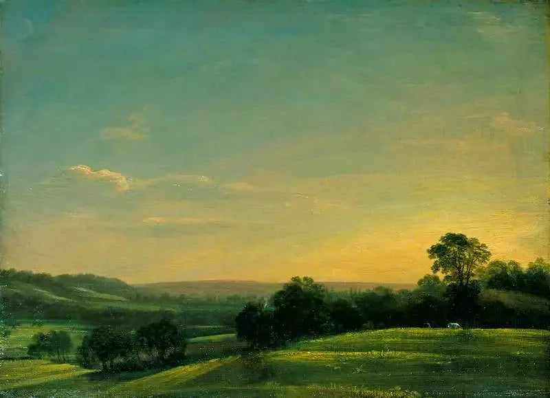 Vale de Dedham, velada - John Constable