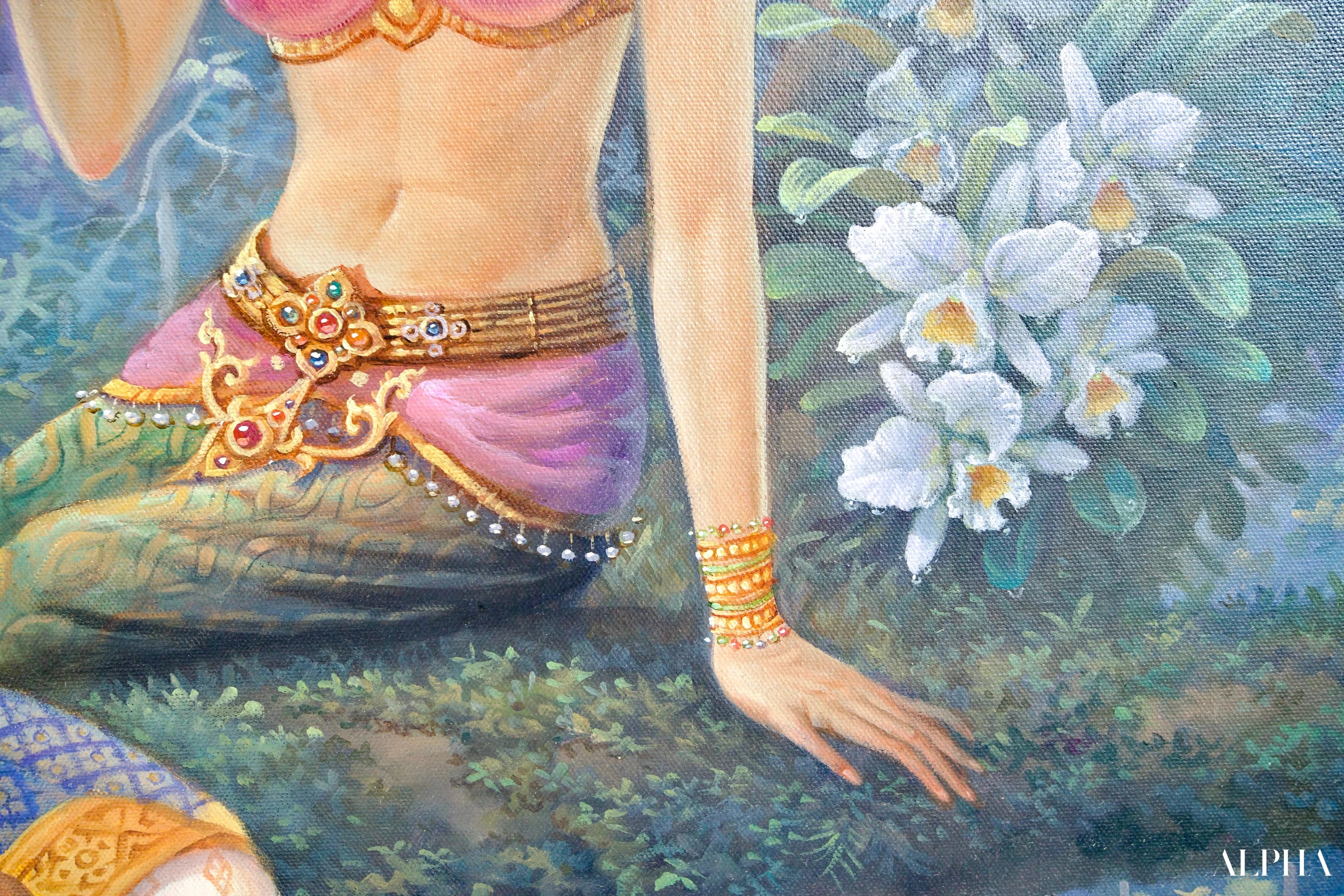 Déesse Kinnaree | 170 x 120 cm Reproductions de tableaux à la peinture à l’huile