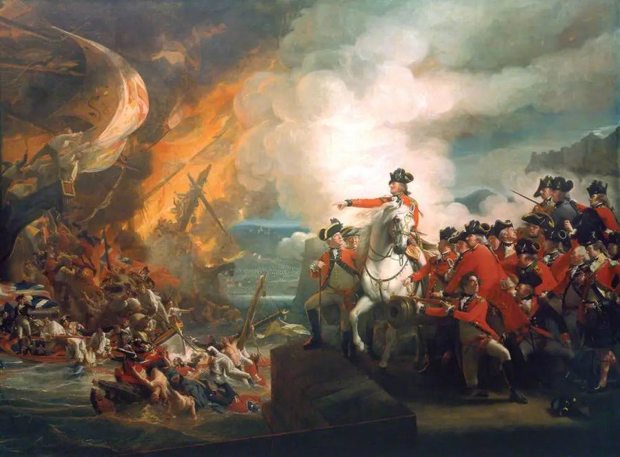Derrota de las baterías flotantes de Gibraltar, septiembre de 1782 (El asedio de Gibraltar) - John Singleton Copley