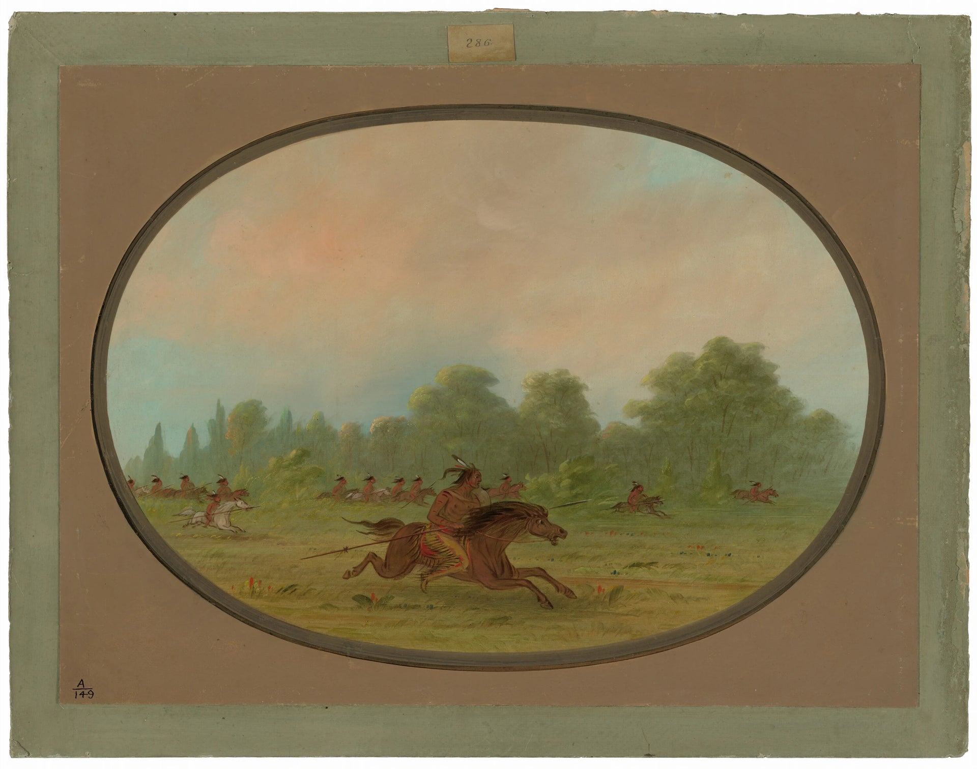 Défilé d'une fête de guerre Camanchee - George Catlin