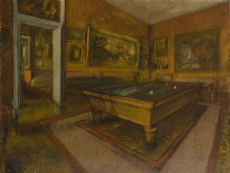 Sala de billar en Ménil-Hubert - Edgar Degas