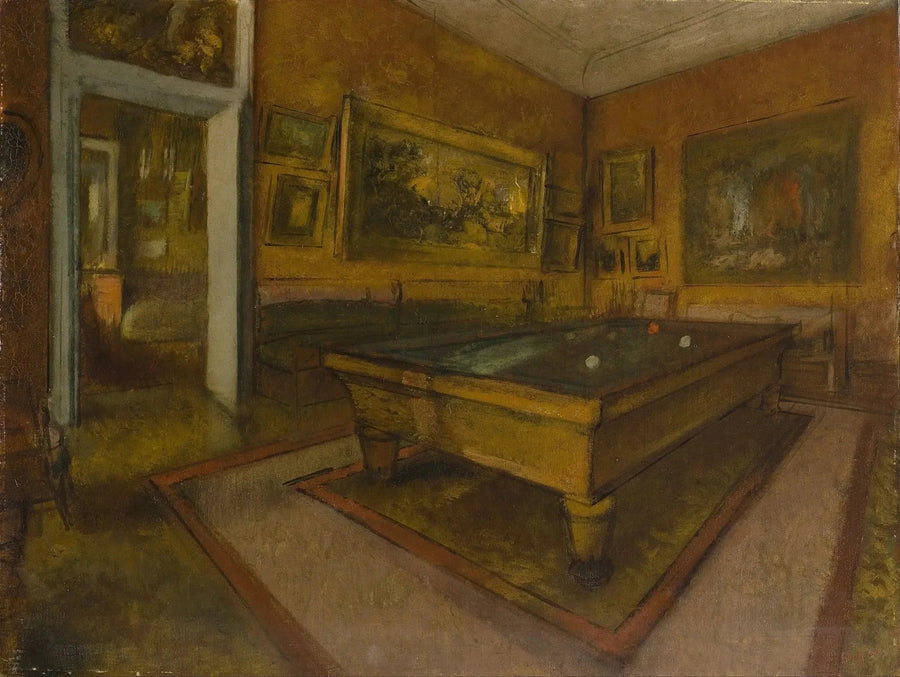Sala de billar en Ménil-Hubert - Edgar Degas