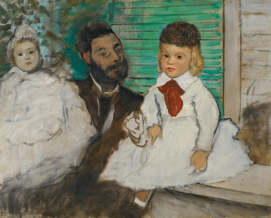 Ludovic Lepic y sus hijas - Edgar Degas