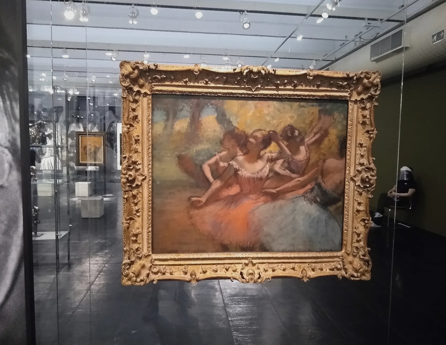 Cuatro bailarinas en el escenario - Edgar Degas