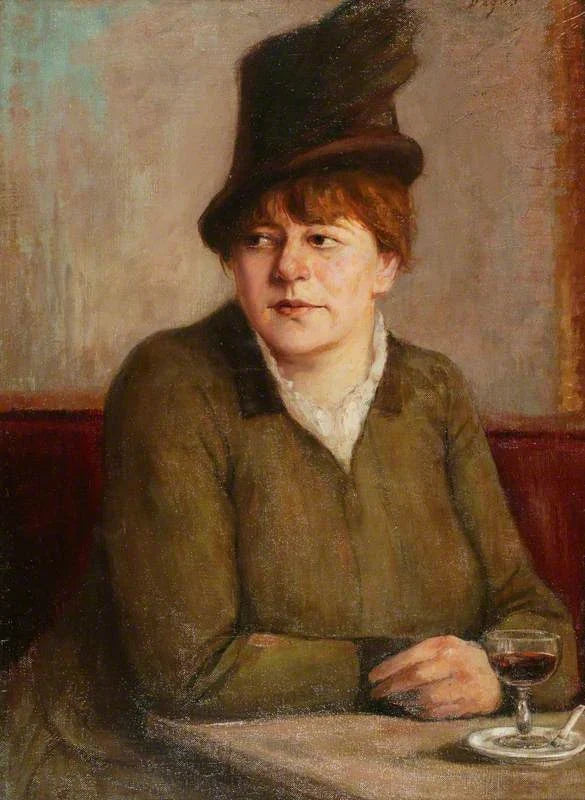 Mujer en un café - Edgar Degas