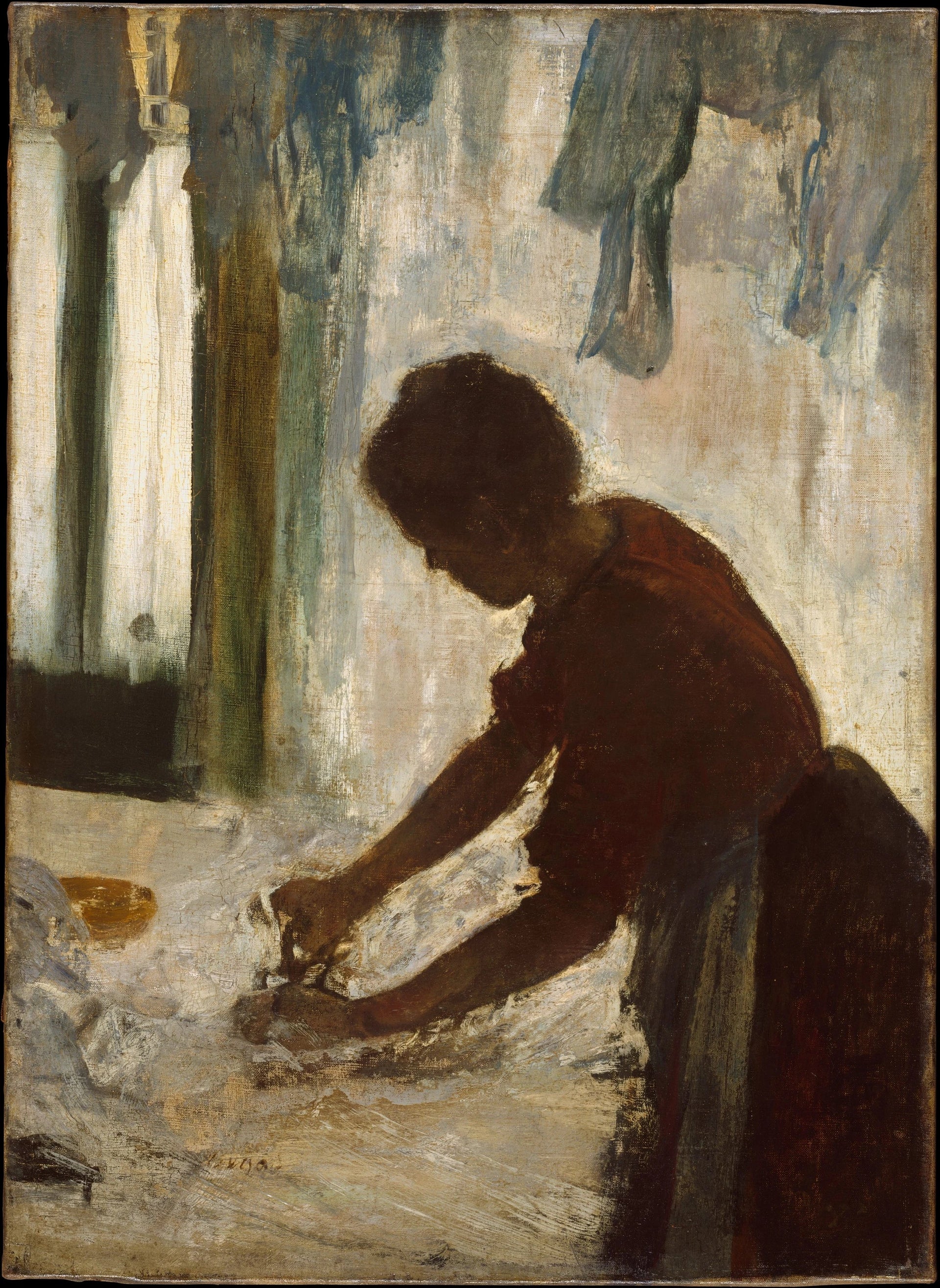 Une femme repassant par Edgar Degas – reproduction peinture à l’huile sur toile