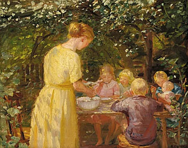 Almuerzo en el jardín - Anna Ancher