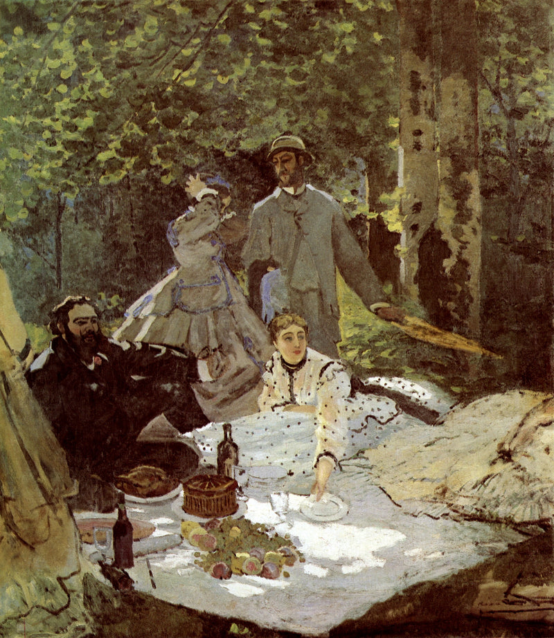 Almuerzo sobre la hierba, fragmento central W63/2 - Claude Monet