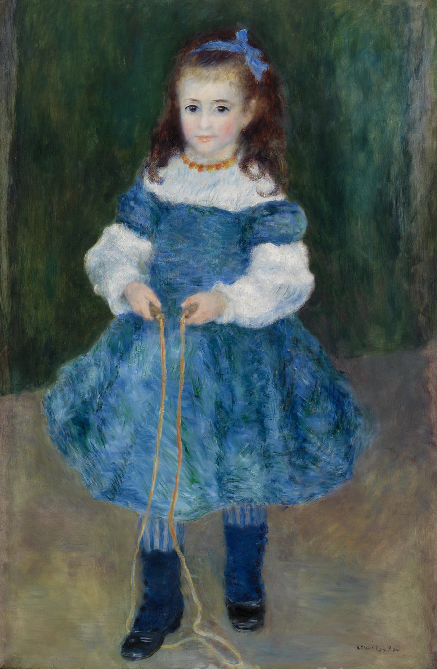 Niña con la cuerda para saltar (Retrato de Delphine Legrand) - Pierre-Auguste Renoir