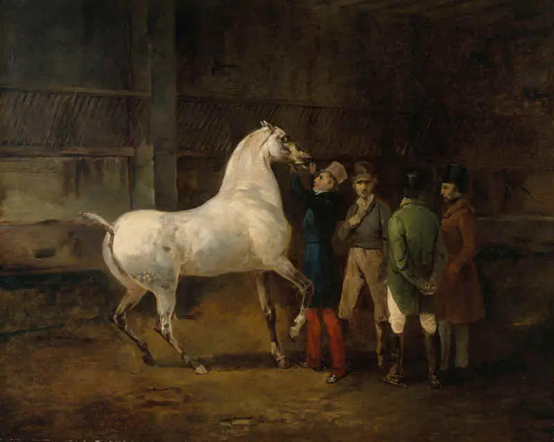 Demostración de un caballo blanco - Théodore Géricault