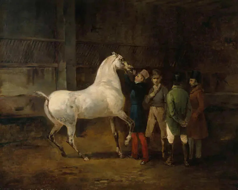 Demostración de un caballo blanco - Théodore Géricault