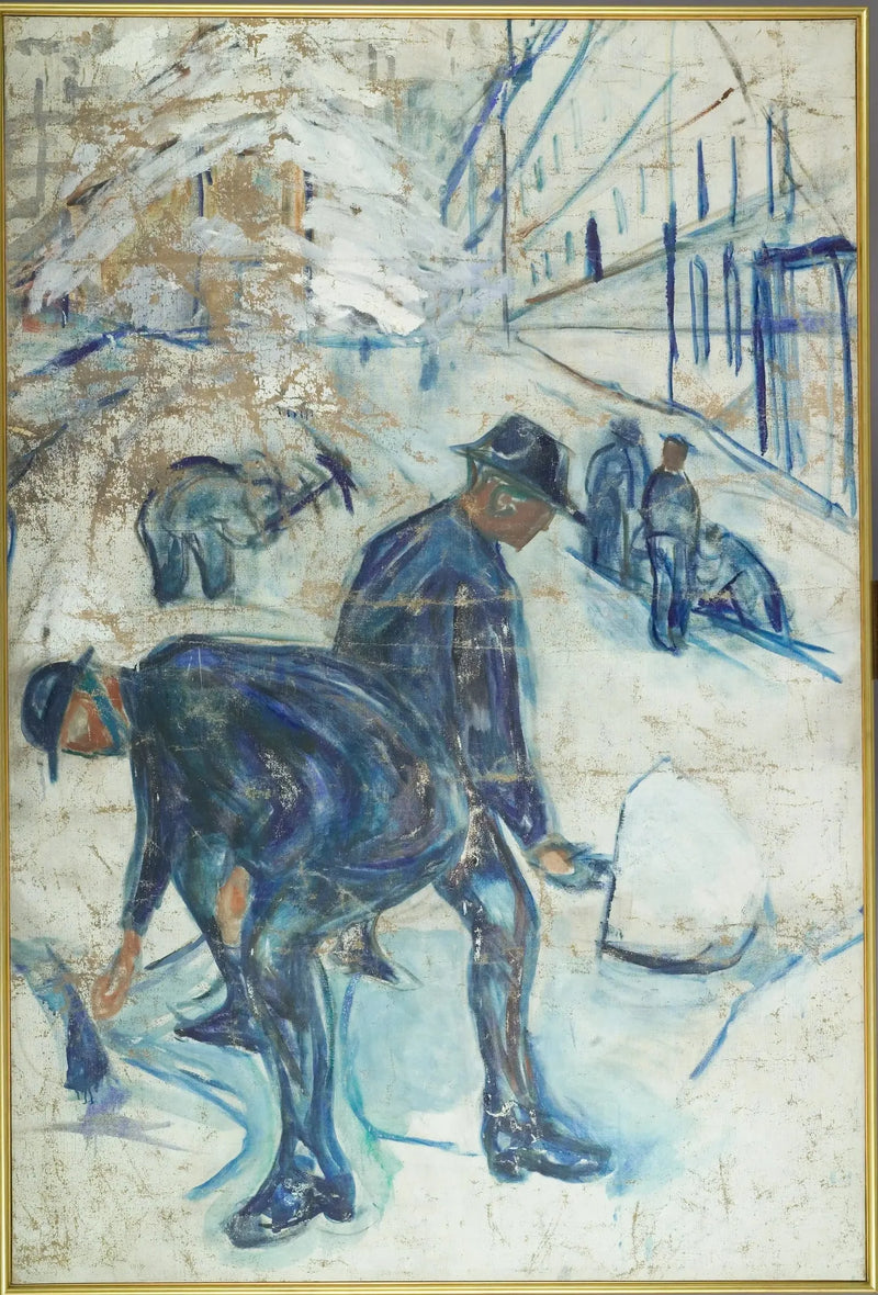 Quitanieves en una obra en construcción - Edvard Munch