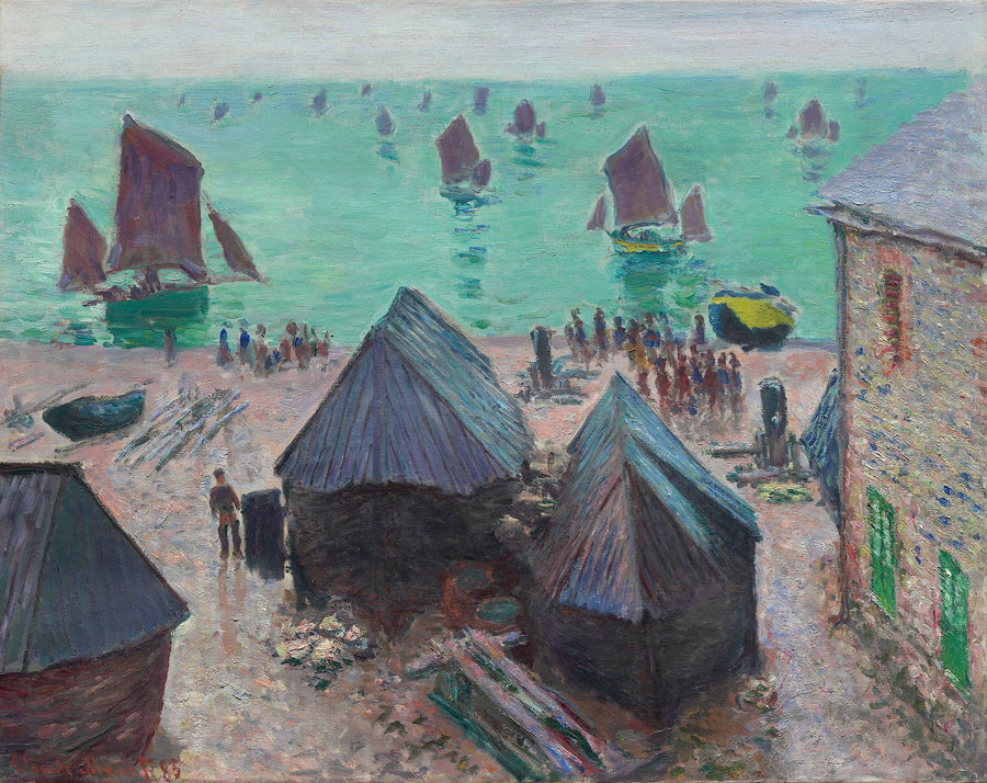 La salida de los barcos, Étretat W1025 - Claude Monet