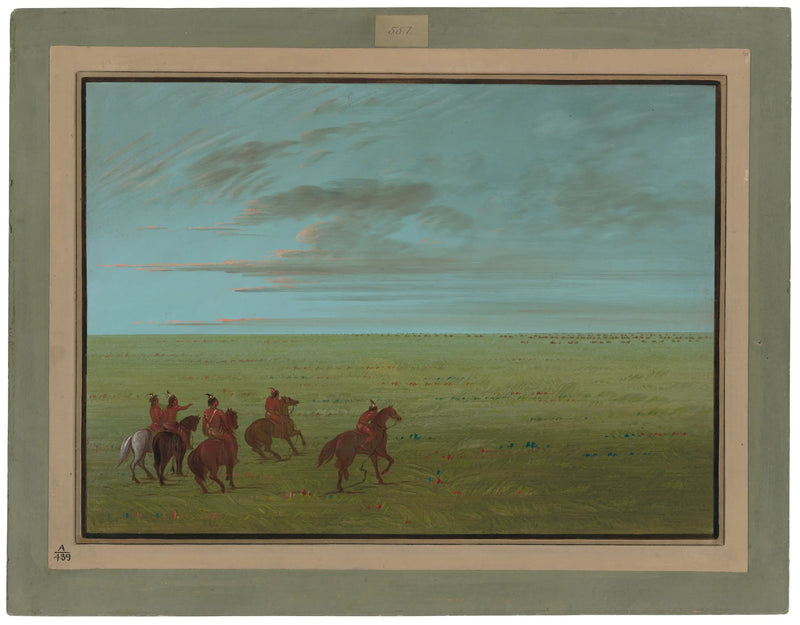 Salida de Connibos para los caballos salvajes - George Catlin