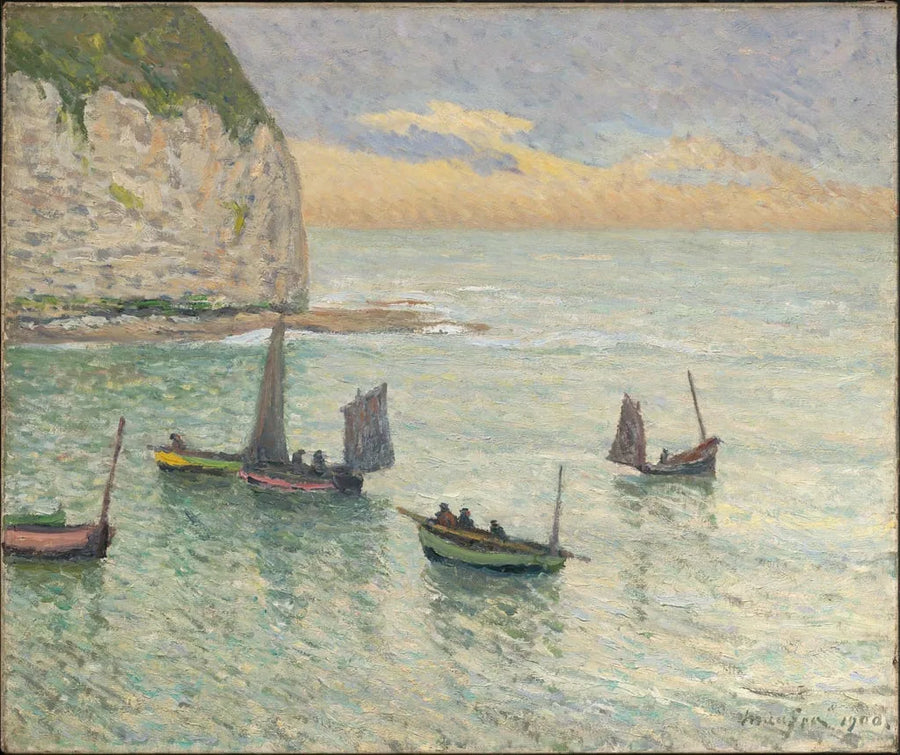 Salida de los barcos de pesca, Yport - Maxime Maufra