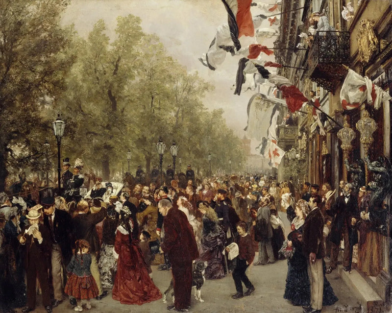 Partida del rey Guillermo I hacia el ejército el 31 de julio de 1870 - Adolph von Menzel