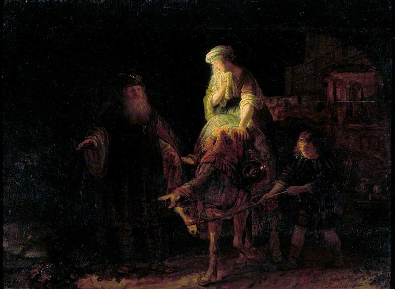 La partida de la mujer sunamita - Rembrandt