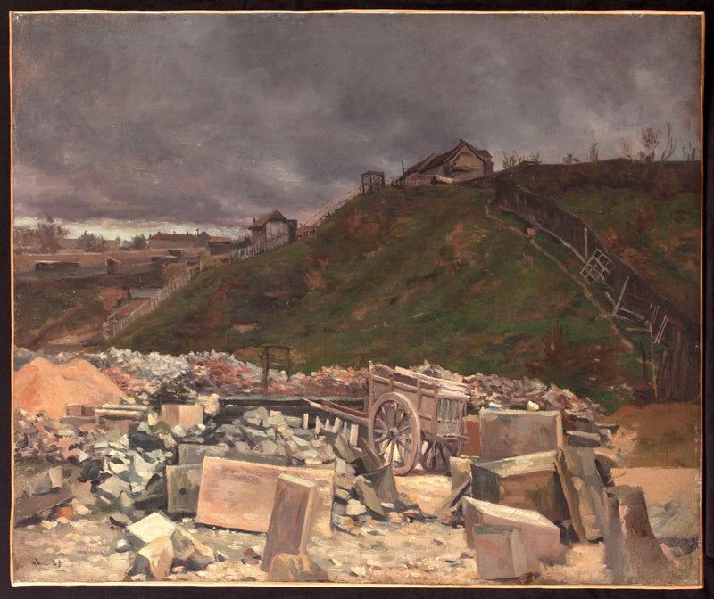 Depósito de adoquines en Montmartre - Maximilien Luce