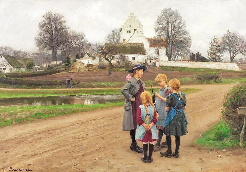 Desde una carretera en Hjembæk. - H. A. Brendekilde