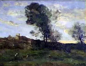 Últimos rayos del sol - Jean-Baptiste Camille Corot